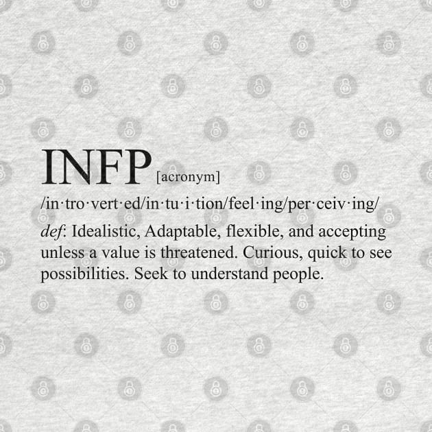 INFP Personality (Dictionary Style) Light by personalitysecret